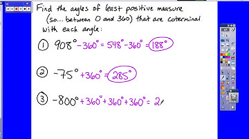 Pearson Trigonometry Notes Chapter 1 Section 1 : Angles, Video 4 of 4