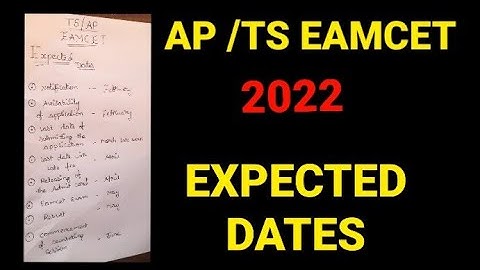 AP/TS EAMCET 2022 EXPECTED DATES|#eamcet_exam_instruction  #eamcet #eamcet_updates #eamcet2022