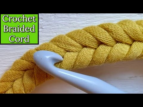 Crochet BRAIDED Cord  EASY How To Crochet Cord Tutorial 