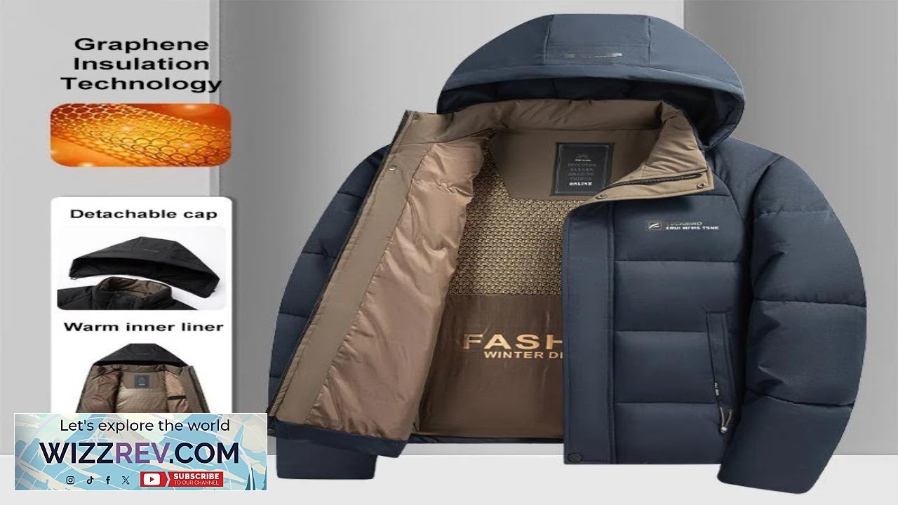 Мужская теплая ветрозащитная куртка с графеном, зимняя модель 2024 года, новая, модная, удобная, ...