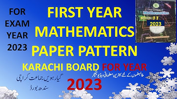 xi maths paper pattern 2023 #karachi /11 #maths #2023boardexam #newbook #2023 #paperpattern2023