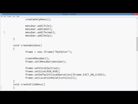 JAVA Swing : Text Editor  part - 4