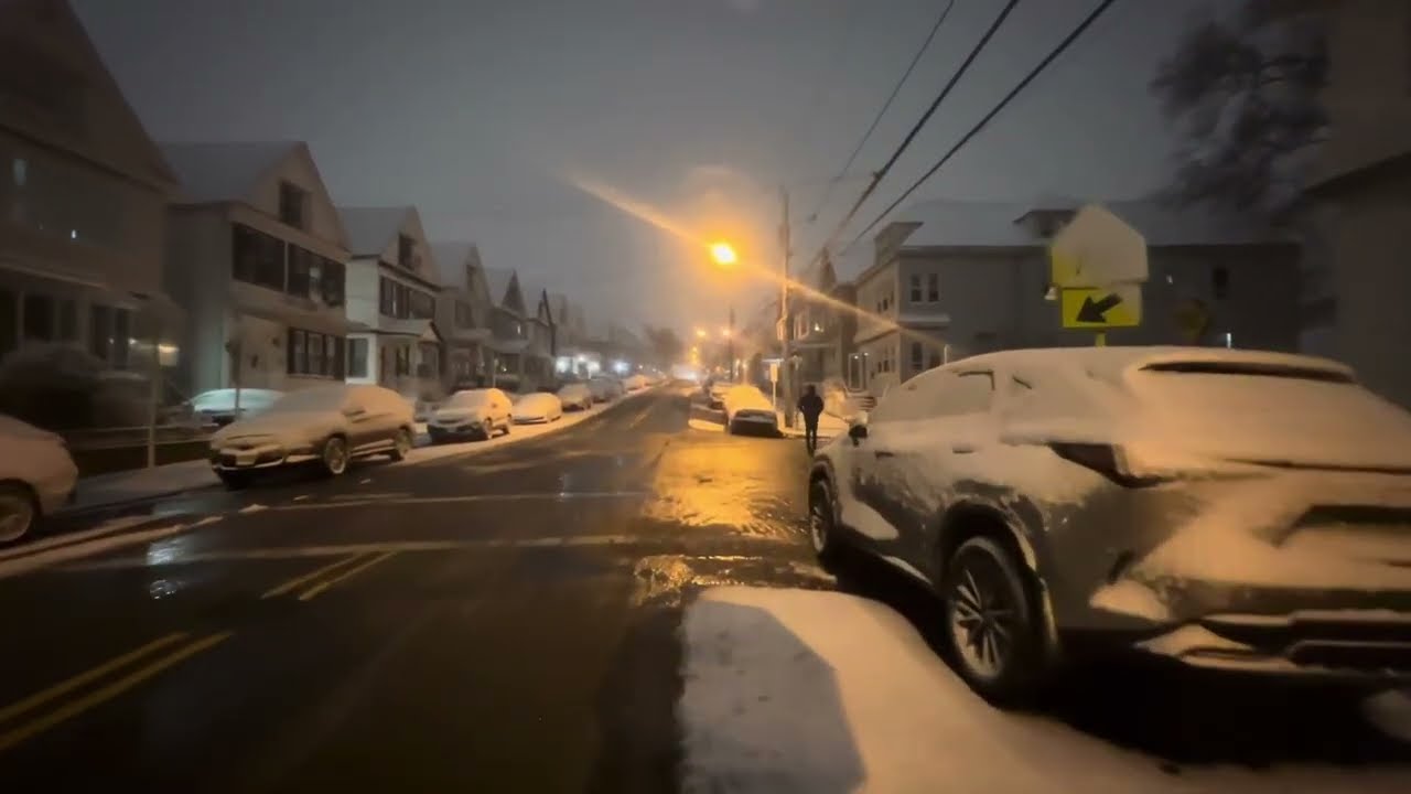 New Jersey  Heavy Snowstorm  in    Jersey City ⛄️ ❄️   