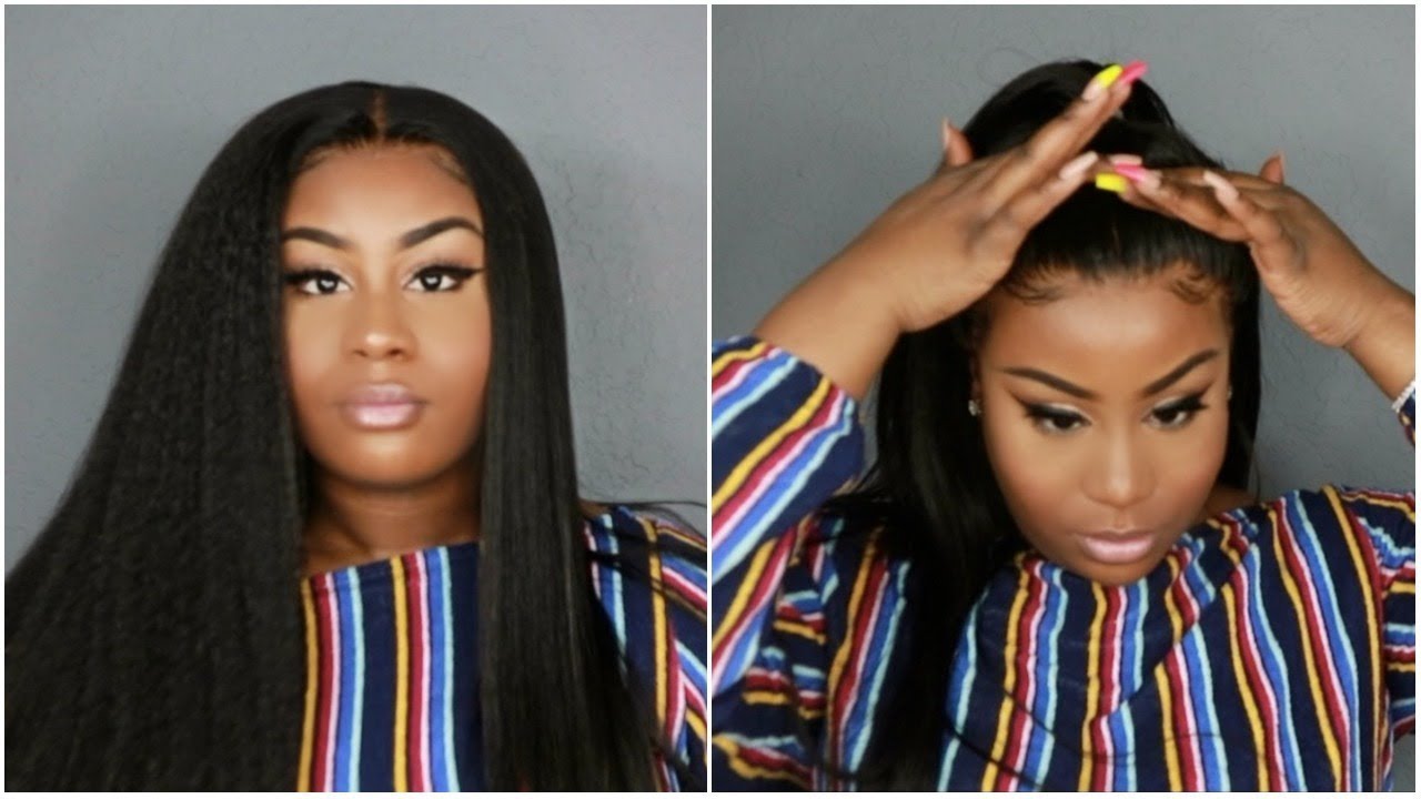 ISSA WIG ? SLAYING KINKY STRAIGHT ( GLUELESS METHOD ) | HAIRVIVI
