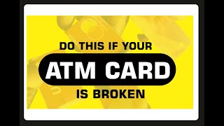 How to repaired Broken ATM card
