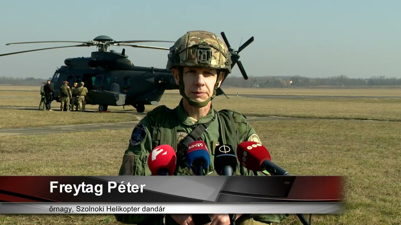 Katonai helikopterek települtek a nyíregyházi repülőtérre