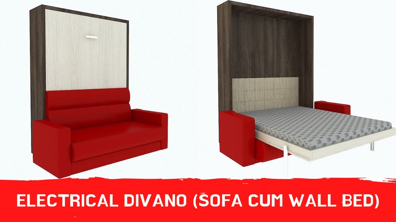 Electrical Divano (Sofa cum Wall Bed) Wall Mount Sofa cum Bed With Remote Control Vezza YouTube