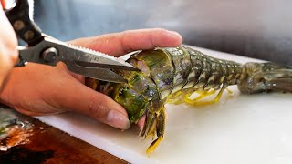 Thai Food - ALIEN MANTIS SHRIMP Duck Egg Yolk Sauce Eats Payao Bangkok Seafood Thailand