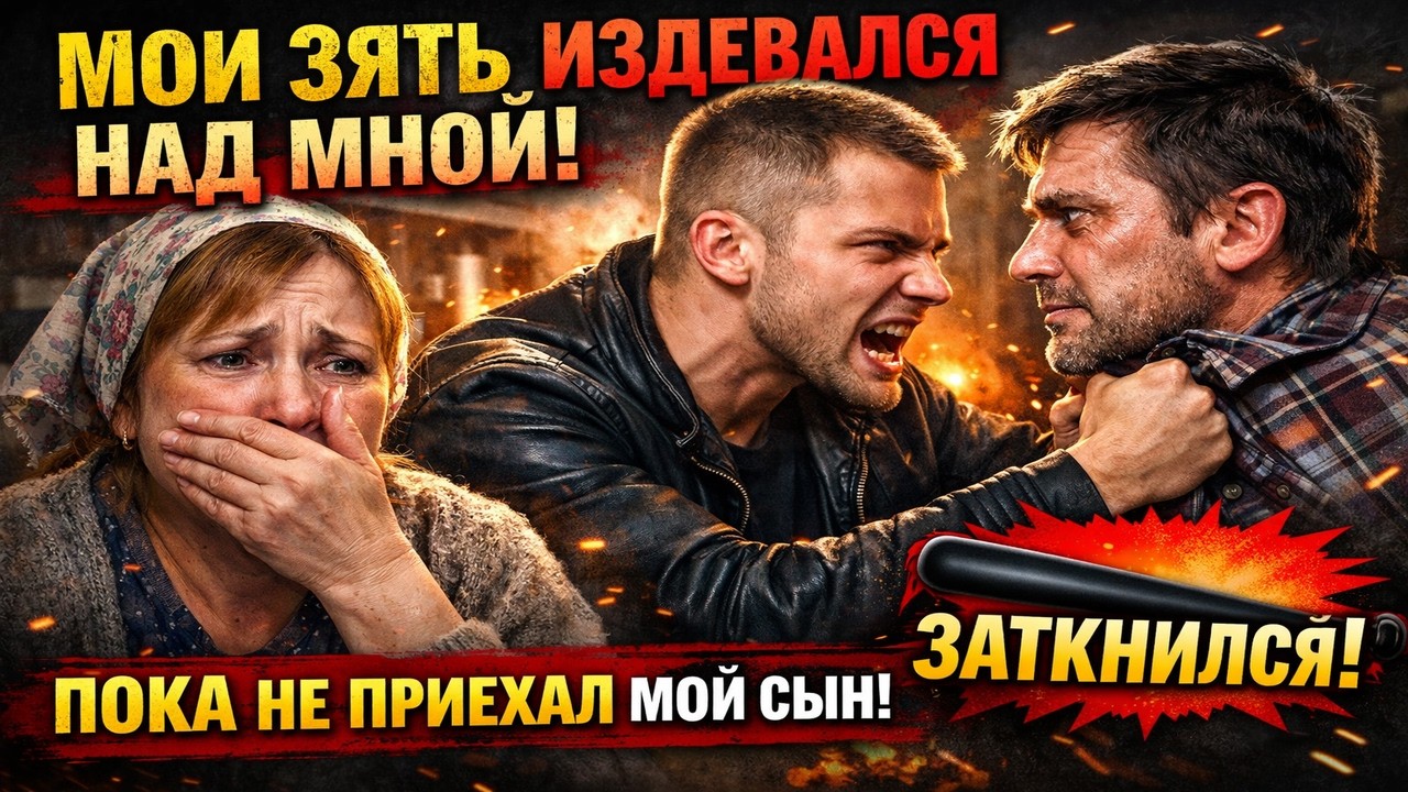 Мои зять издевался надо мнои пока не приехал мои сын и не сделал то что заставило его заткнуться