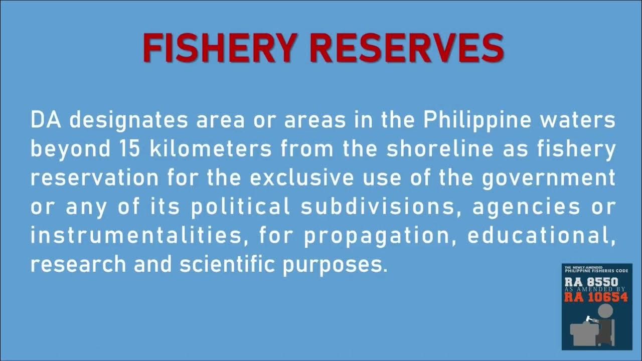 Philippine Fisheries Code of 1998 (R.A. No. 8550 as amended by R.A. No. 10654) Group 3 YouTube
