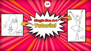One line drawing | One Line Art Tutorial | DIY Line Art | Untold Canvas