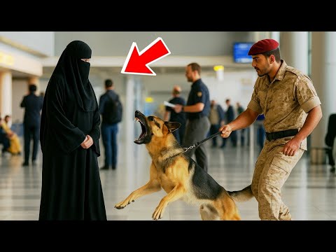 كان الكلب ينبح بجنون على امرأة حامل في مطار سعودي وبعد دقائق اكتشف الجميع الحقيقة الصادمة