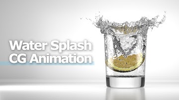 Water Splash Slow Motion - Short CG Animation of Lemon Drop Test