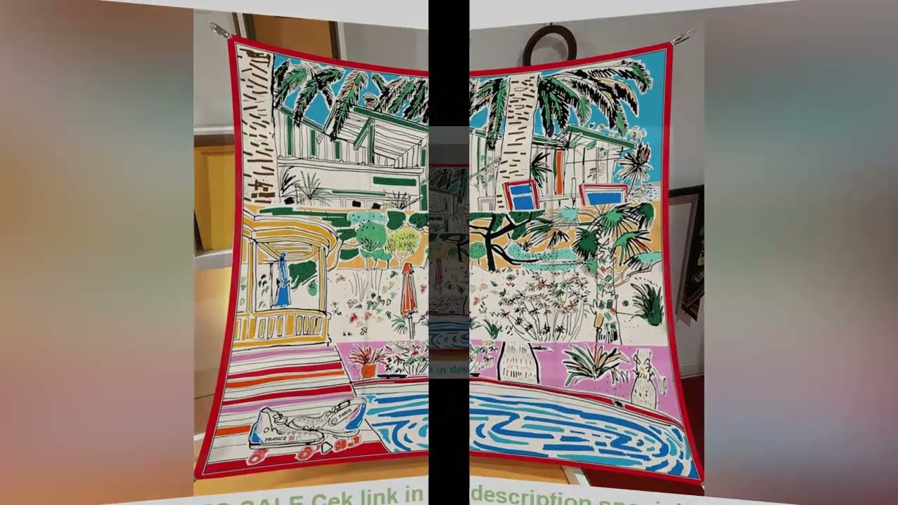 NEW Hawaii 90*90CM Twill Scarf Shawls Summer Fashion Brand Beach Sunscreen Silk Scarves Print Square