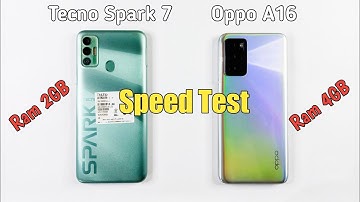 Tecno Spark 7 Vs Oppo A16 | Speed Test & Comparison