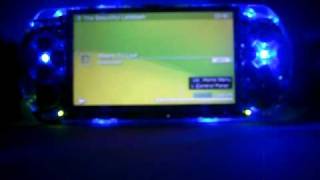 custom clear blue psp 2000, with 16 green and blue LED's, 2 pin dip switch screenshot 4