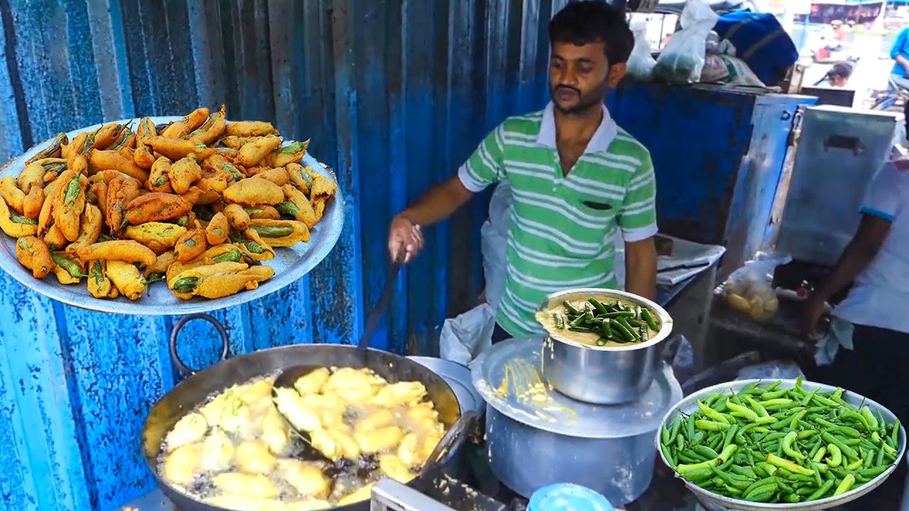 Most Indian Popular Street Food Mirchi Bajji Recipe | मिर्ची बाजजी रेसिपी | Indian Street Food | KikTV Network
