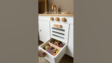 organize our montessori play kitchen with me 🎧 #ASMR