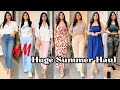 H&amp;M HAUL - High Waist Jeans, Trousers, Jumpsuit, Tops, Shirt, dress Haul (summer must have)