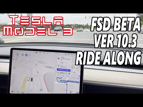 Tesla Model 3 - FSD Beta 10.3 Ride Along