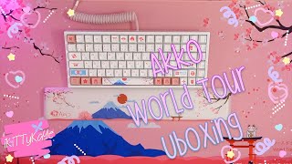 Kawaii Pink Akko World Tour Keycap Deskmat & Wristrest Set Unboxing💕💕💕 Kawaii Pink!  Kawaii Unbox screenshot 5