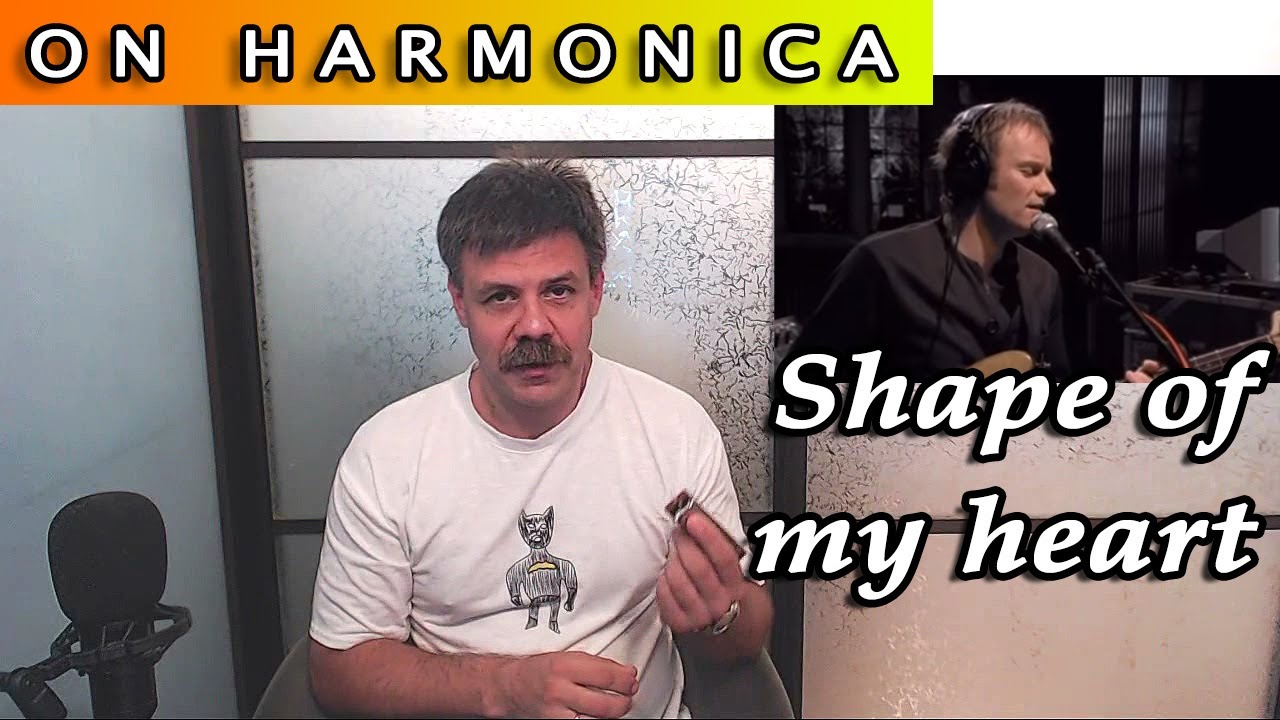 Shape of my heart on the harmonica