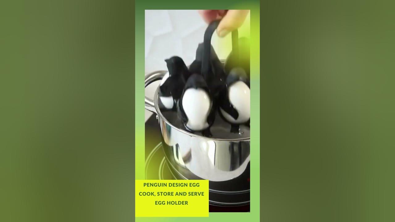 Egguins 3-in-1 Cook, Store and Serve Egg Holder, Penguin-Shaped