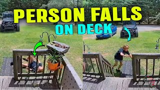 Person Trips, Falls on Deck, Gets Right Back Up