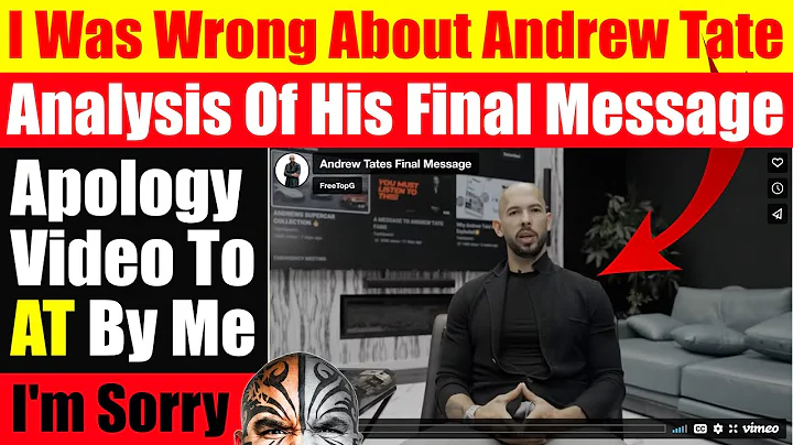 An Apology To Andrew Tate. I Was Wrong. Analysis O...