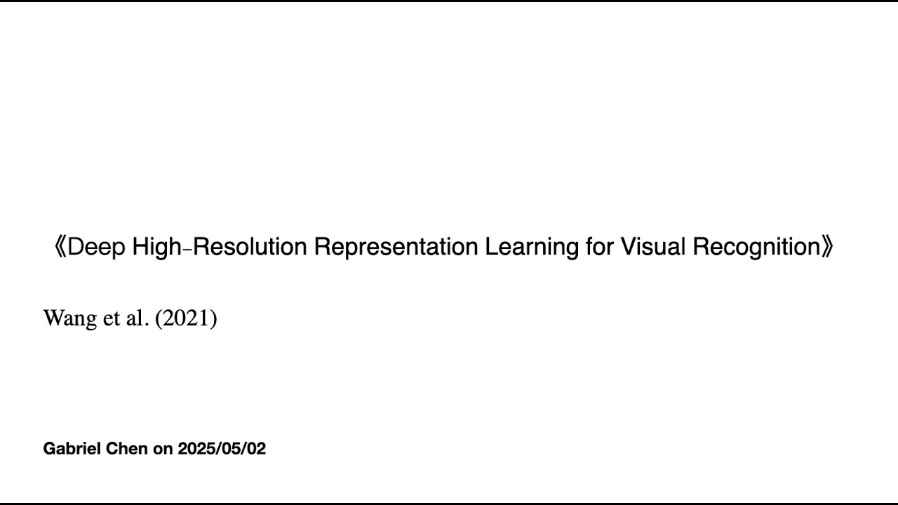 Deep High-Resolution Representation Learning for Visual Recognition ...