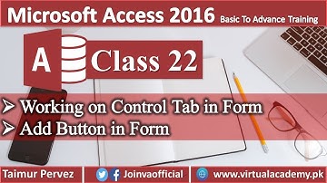 Working on Control Tab in Form | Add Button in Form | Microsoft Access  Tutorials  22