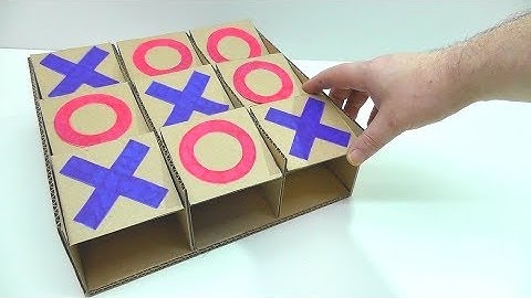 How to make a game of Tic Tac Toe from cardboard Board game