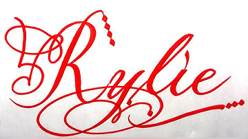 Rylie Name Signature Calligraphy Status | How to write with Cut Maker  #calligraphy #cursive