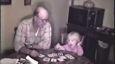 1984 10 17 Harold's video with sherry playing cards