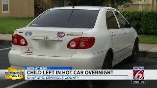 Child Left in Hot Car Overnight