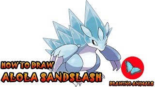 alola pokemon sandslash draw drawing