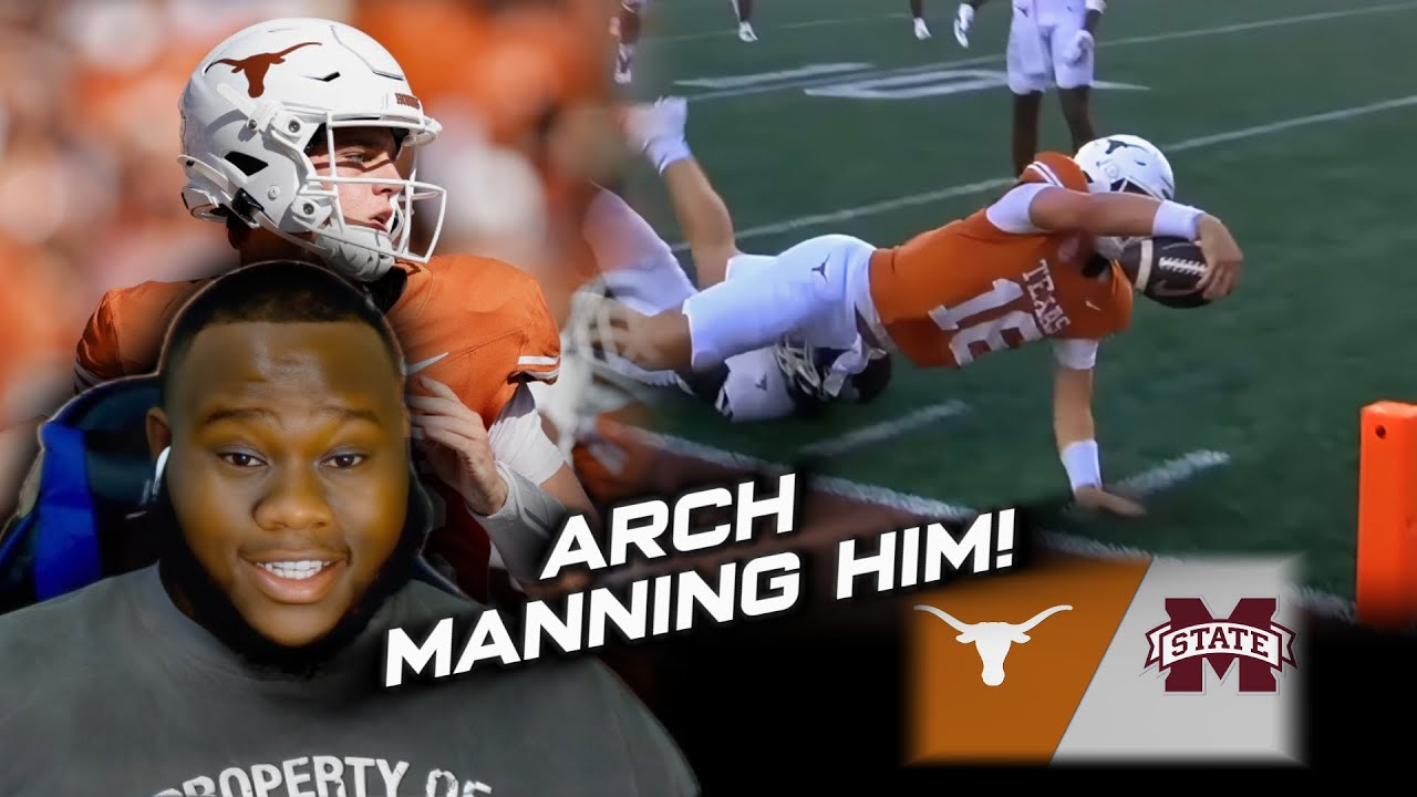 ARCH MANNING HIM! | Texas vs Mississippi State | Full Game Highlights ...