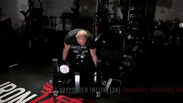 CHEST SUPPORTED INCLINE (30) DUMBBELL ROTATING ROW