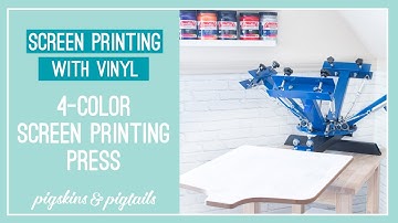 Using a 4-Color Screen Printing Press with Vinyl Method
