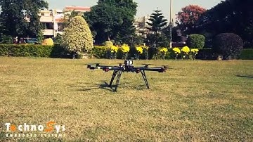 Techno Octocopter Flight Test with New Configuration