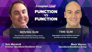 Function vs. Function: MOVINGSUM vs. TIMESUM - Anaplan Live! December 2020