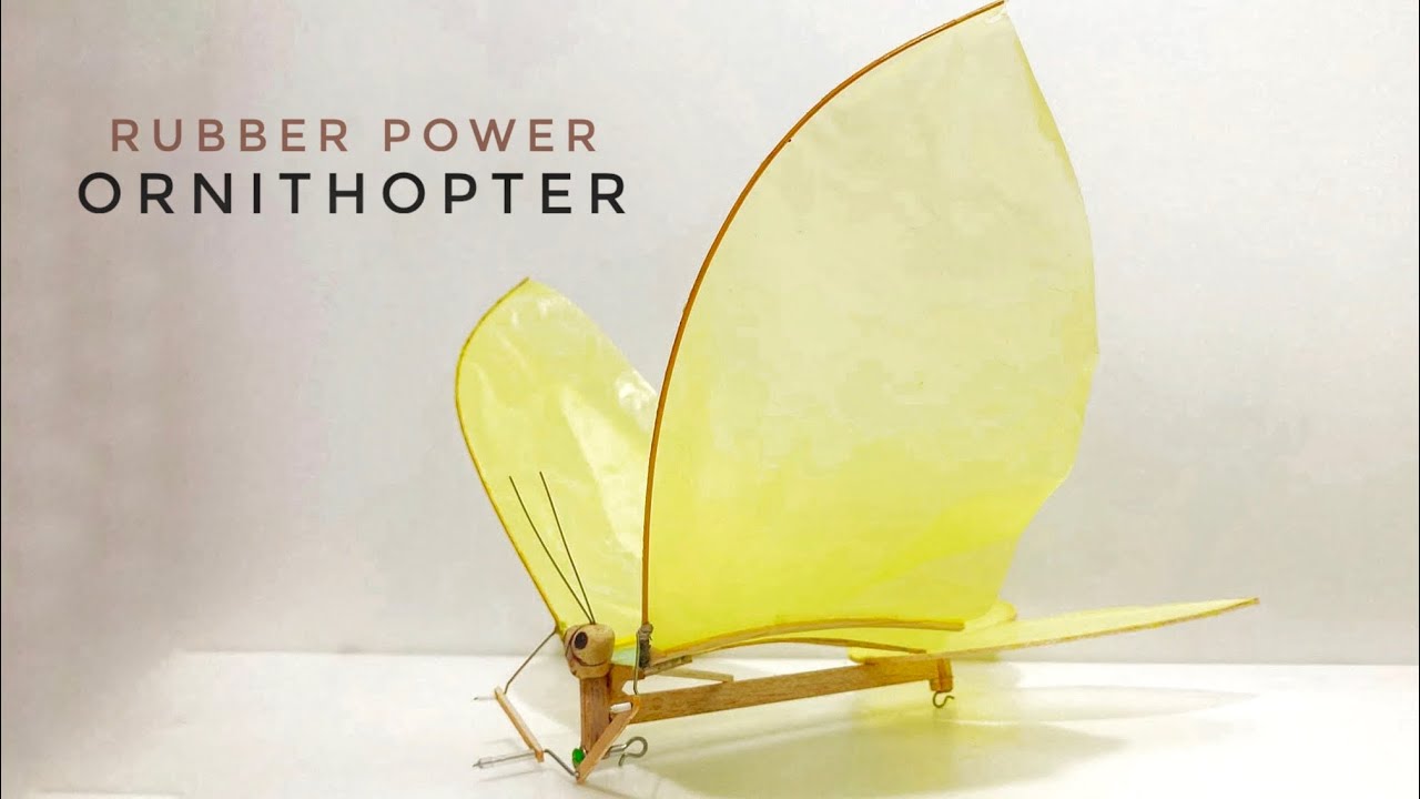 FLYING BIRD ORNITHOPTER MECHANISM RUBBER POWER smart bird YouTube