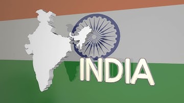 World Map Animation | India country nation map flag | 3D Map Animation
