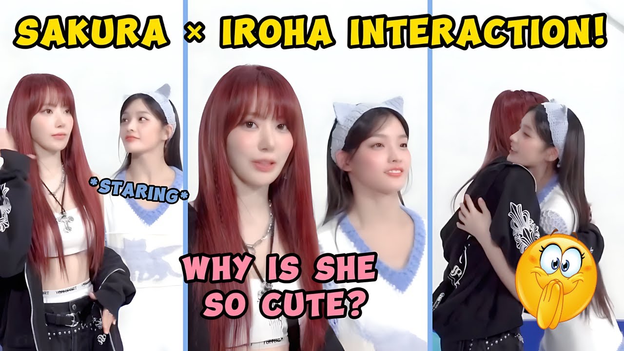SAKURA and ILLIT IROHA shared a cute and funny interaction (ft. SAKURA’s reaction to Iroha’s gift) 😍