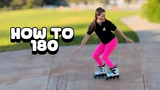 Learn how to turn forward to backward & backward to forward (180) on rollerblades! 🙃