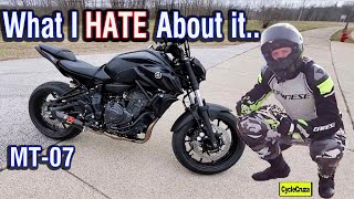 What I HATE About My Yamaha MT07  1 Year Review