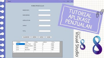 TUTORIAL APLIKASI PENJUALAN DI MICROSOFT VISUAL STUDIO 2010