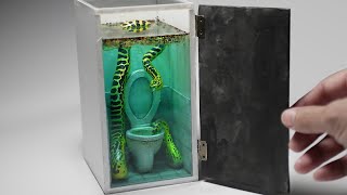 How To Make a Snake In The Toilet Diorama / Polymer Clay / Epoxy resin