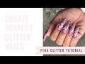 Glitter Nails Pink Tutorial