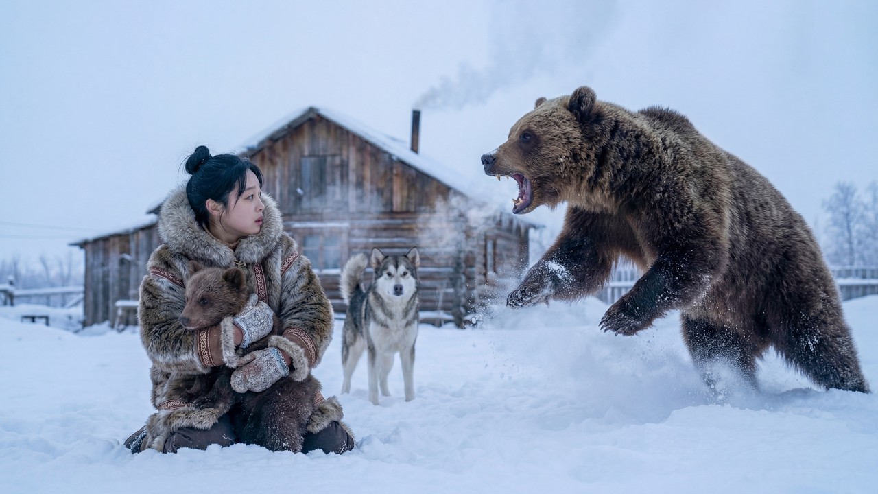 The Beautiful Girl Saved a Bear Cub from the -71°C Cold in Siberia – A Touching Ending